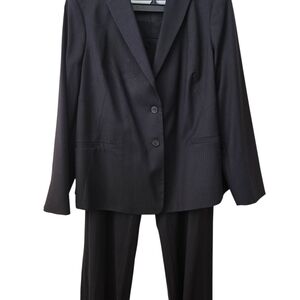Classic Black Pinstripe Suit Set